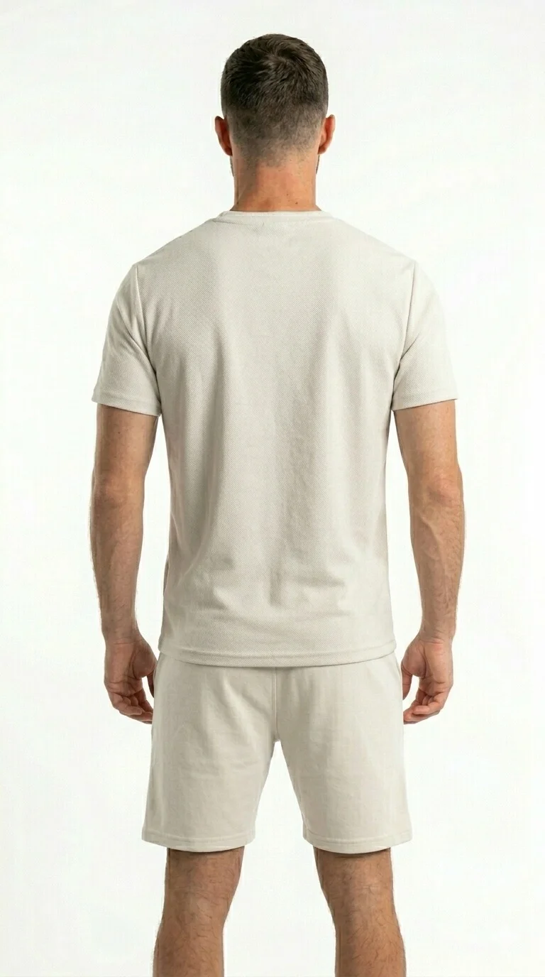 بريما إيس رجالي Set Top & Short لايف ستايل بريميوم White