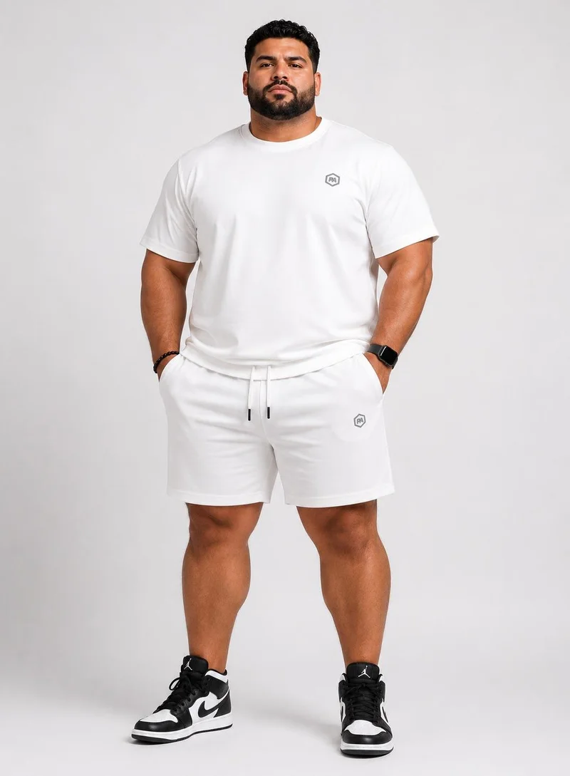 Prima Ace Men's Set Top & Short Lifestyle Premium White