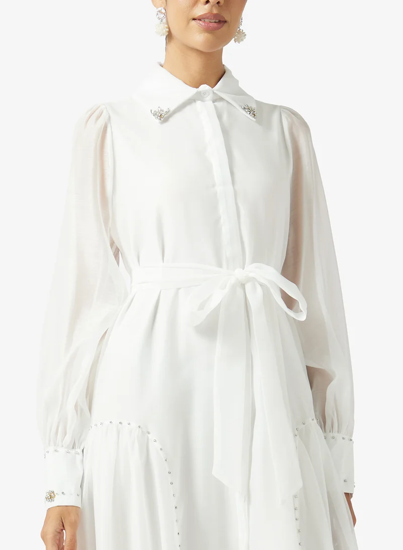 Ella  Belted Shirt Dress for Women | Best Price UAE