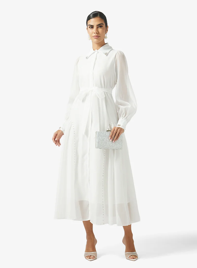 Ella  Belted Shirt Dress for Women | Best Price UAE