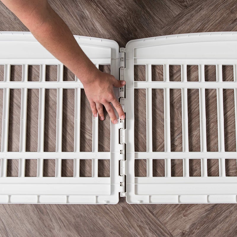 IRIS USA Dog Playpen Add-On Panels, 2-Panel 24" Pet Playpen, Puppy Playpen, Foldable, Customizable, White - Image 5