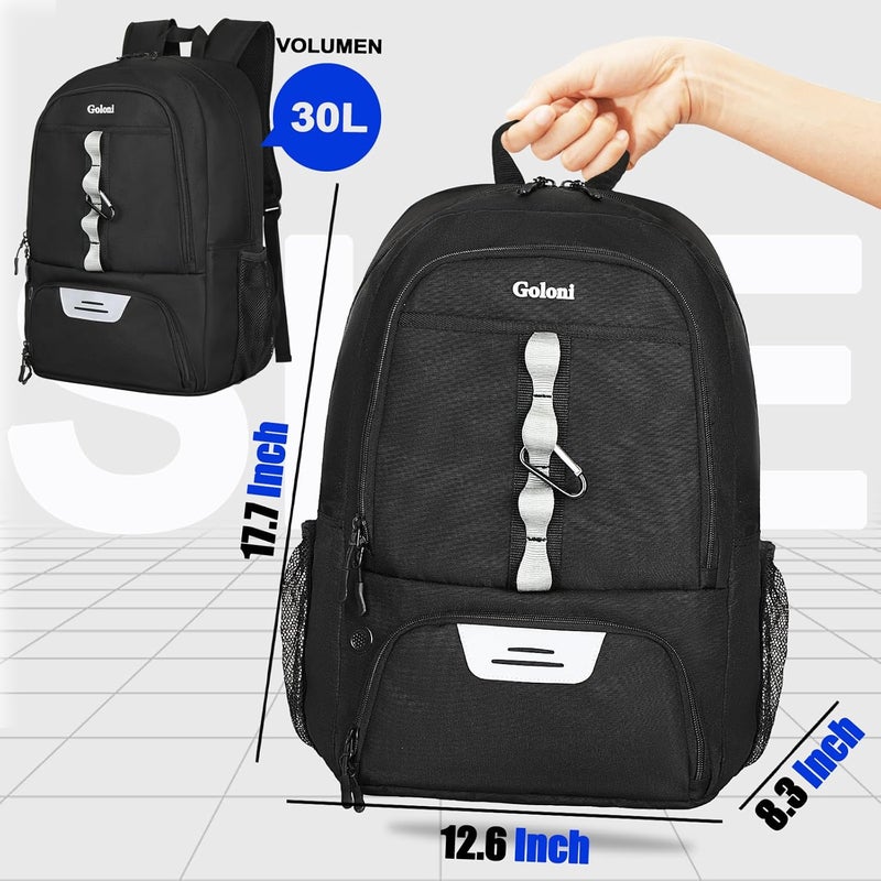 Goloni |Basketball Soccer Backpack Bag - Soccer Backpack & Bags for Basketball, Volleyball & Football Sports, Includes Separate Cleat Shoe and Ball Compartment, fit to & Adult - Image 2