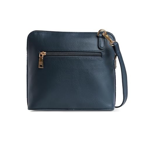 Caprese Siji Tresana Small Crossbody Bag for Women | Kashida Embroidery Sling with Adjustable & Detachable Strap, Secured Zip Closure | Stylish & Spacious Handbag for Everyday Use & Travel (Blue) - Image 5