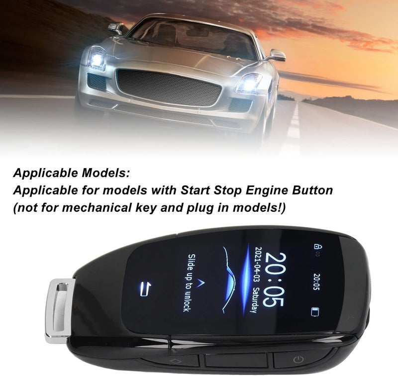 Tyenaza Smart Remote Key, Universal TK900 LCD Touch Screen Smart Key Remote Keyless Entry for Start Stop Engine Button Models(Black) - Image 5