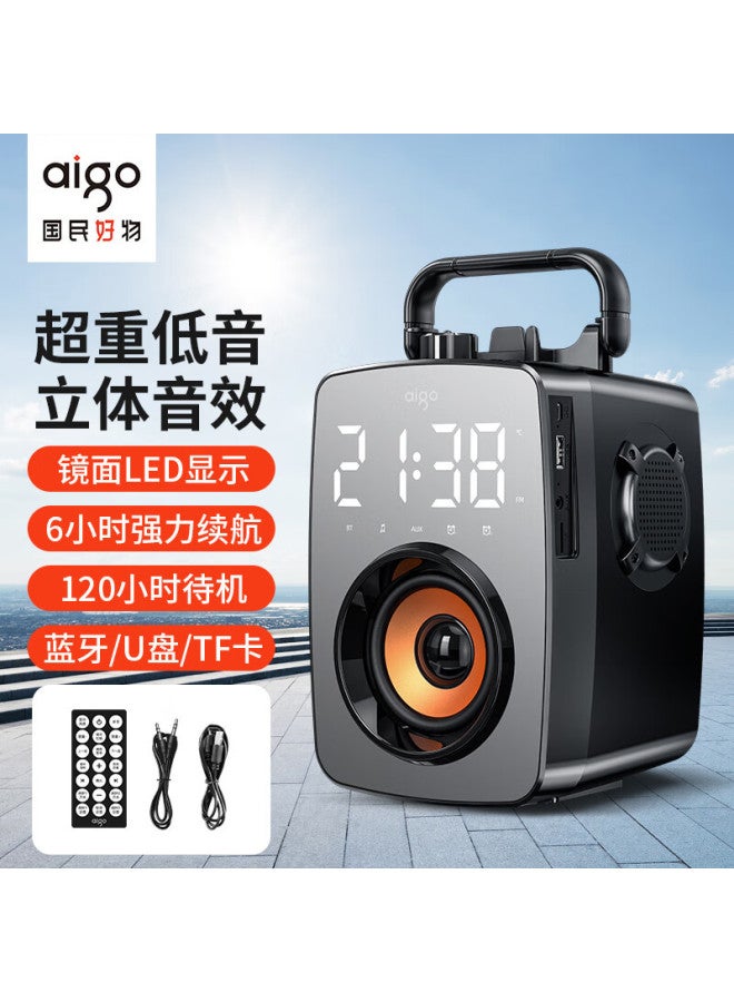aigo Wireless Bluetooth Speaker Outdoor Square Dance Audio Large Volume Portable Bass Speaker Premium Edition Display Screen - Image 2