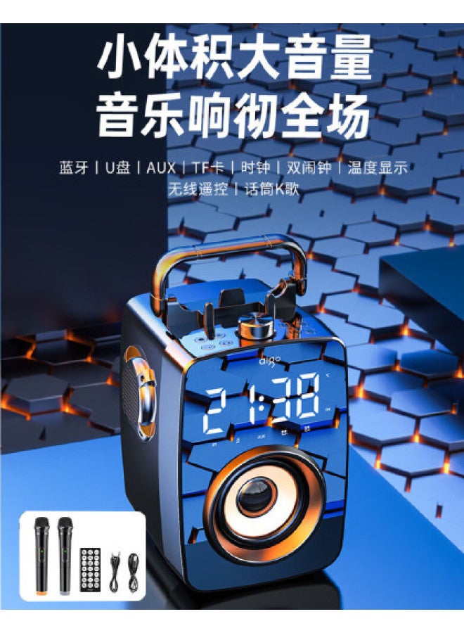 aigo Wireless Bluetooth Speaker Outdoor Square Dance Audio Large Volume Portable Bass Speaker Premium Edition Display Screen - Image 1