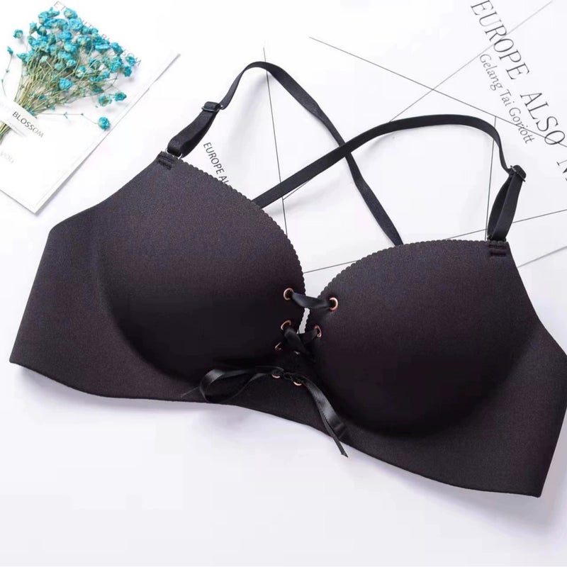 Seamless Backless Push-Up Bra, Cross-Back Shapewear - Image 4