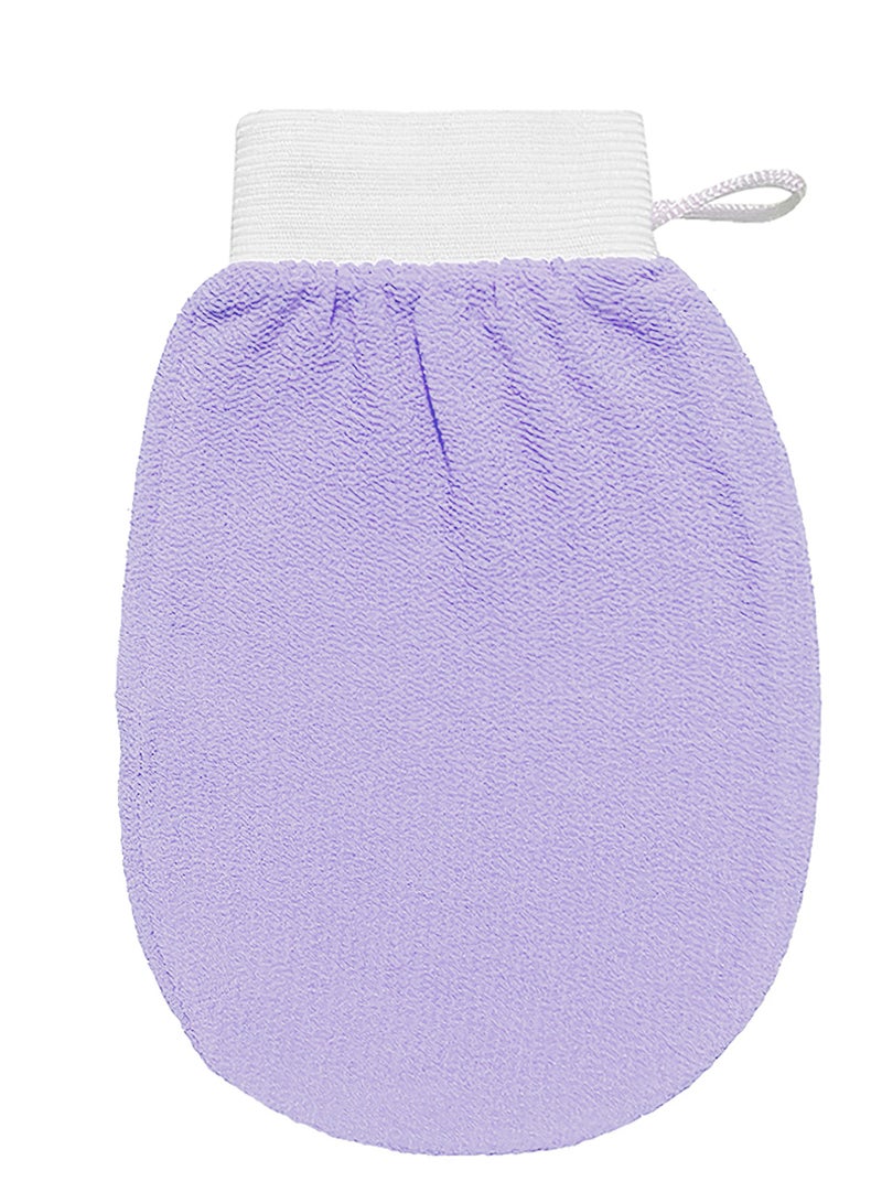 Cleaning the skin and exfoliating the skin, viscose shower glove for making Moroccan bath at home, purple  - Image 1
