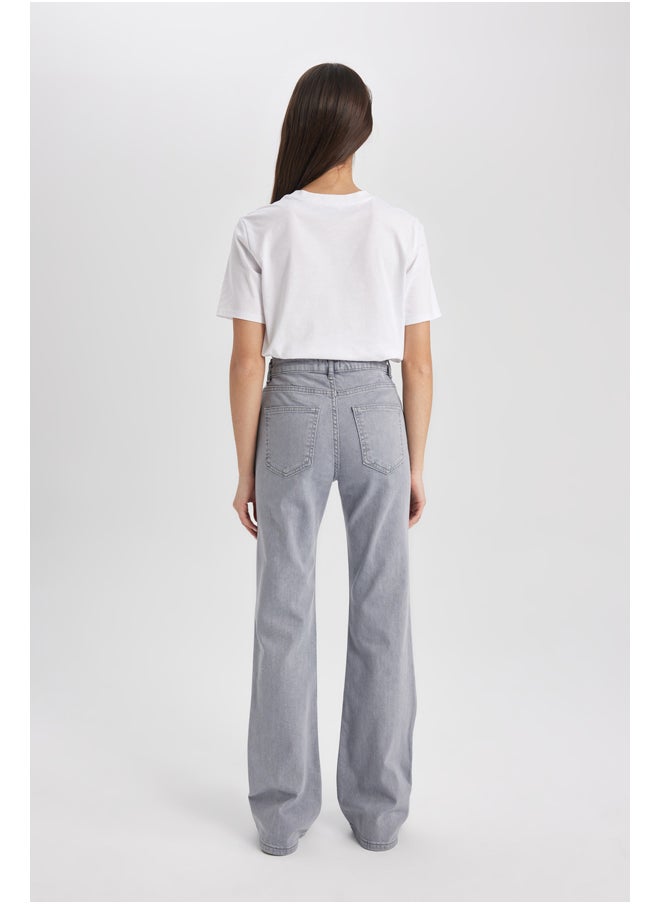 DeFacto - Woman Flare Fit Denim Trousers - Image 1