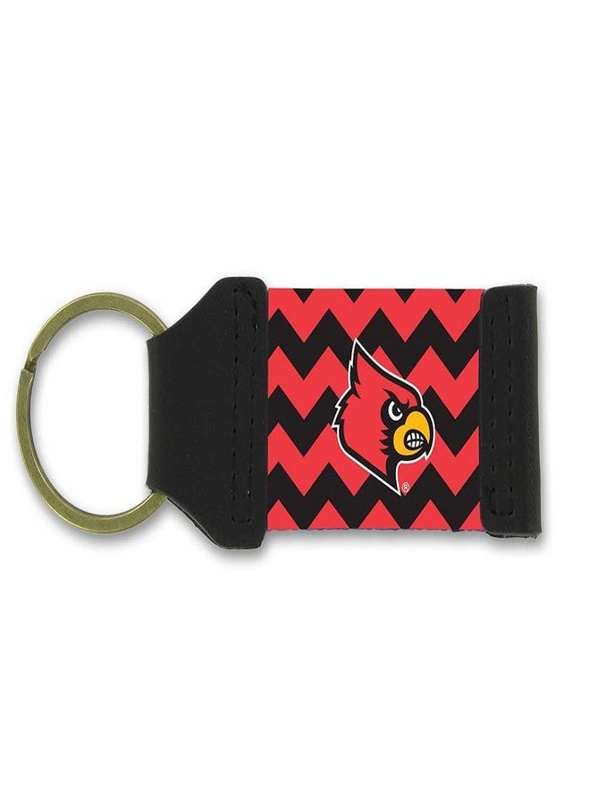 NCAA Louisville Chevron Keychain - Image 1