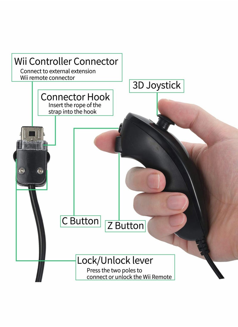 Generic - Wii and Wii U Controller Set: NC Remote Controller with Nunchuk Replacement, Includes Silicone Case and Wrist Strap for Enhanced Gaming Experience. - Image 1