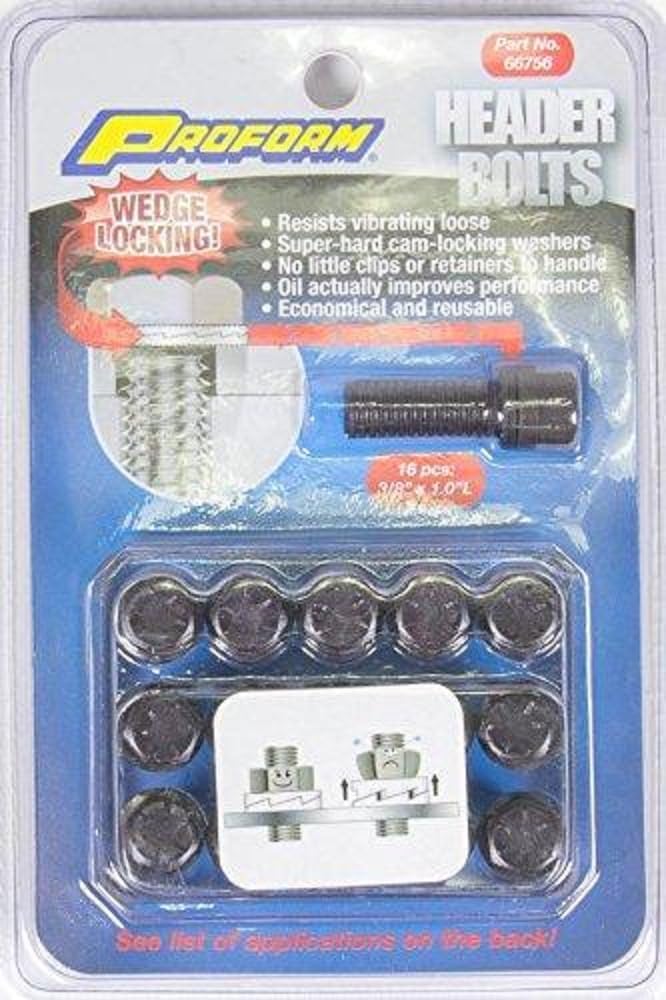 66756 Header Bolts 1" L X 3/8"