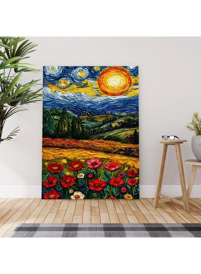 PAPER PLANE DESIGN Modern Art Canvas Gallery Wrap Painting | Eclectic Modern Art Theme | Wall Art for Living Room, Bedroom, and Office Decor | Size 20 In x 30 In DS30 - Image 2