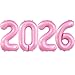 BBPOOL بالونات 2026 باللون الوردي الباستيل 40 بالون كبير باللون الوردي الباستيل 2026 بالونات هيليوم بالونات فويل مايلار لزينة حفلة رأس السنة الجديدة 2026 عيد الميلاد حفلة التخرج - Image 2