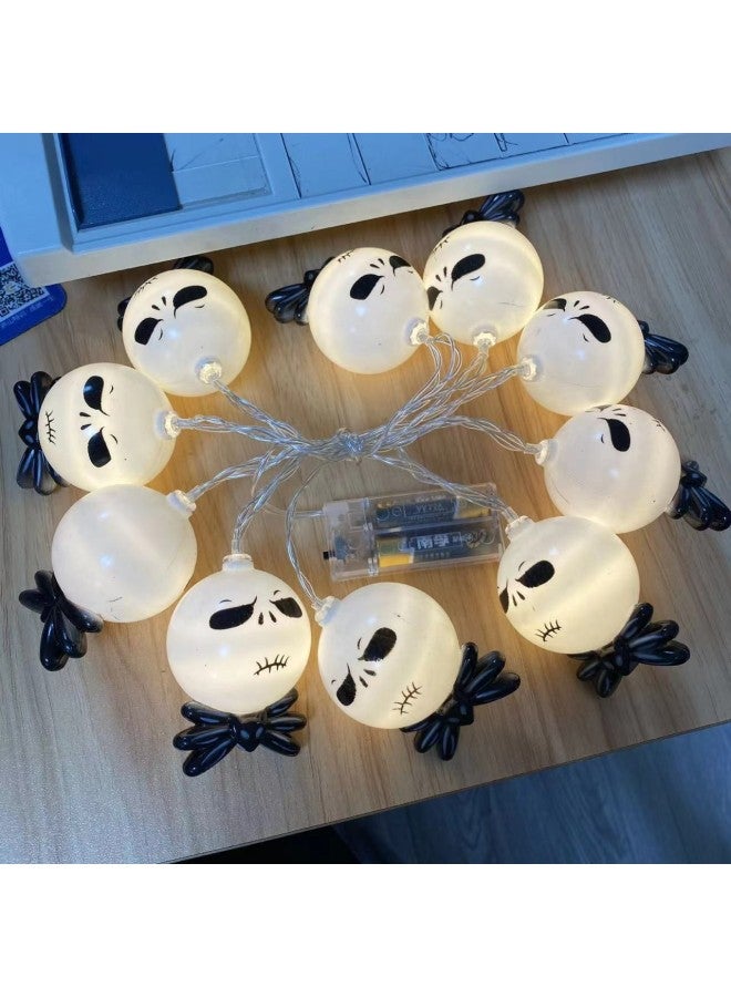 Led Halloween Outdoor Party Ghost Festival Pumpkin Lantern Ghost Skull Spider Bat Decorative Light String Lights