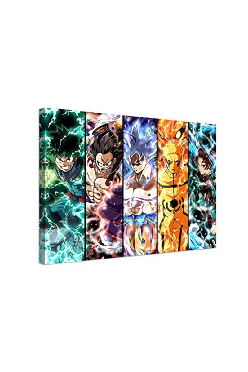 KAIWALK Japanese Anime Poster Luffy Print on Canvas Painting Wall Art for Living Room Decor Boy Gift (With Frame, 12x16.5inch) - Image 2