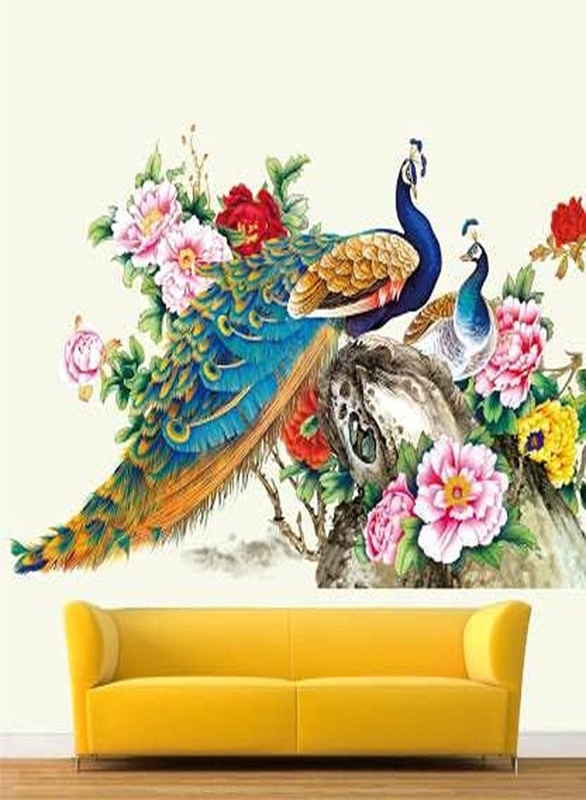 Walltech Set of 2 Wall Sticker Bird House On A Branch and Royal Peacock Wall Sticker - Image 3