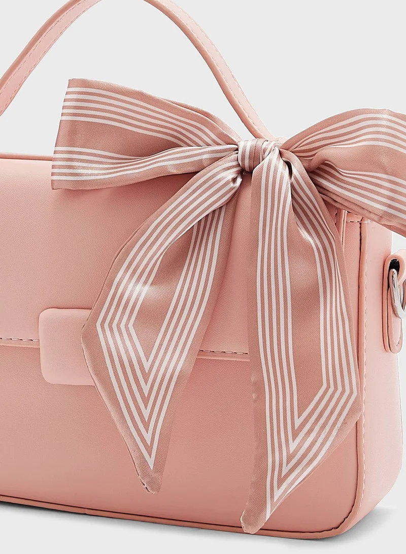 ELLA Scarf Detail Satchel Bag