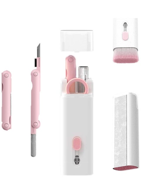 Laptop Cleaner, 7 in 1 Keyboard Cleaner Set, Computer MacBook Earphone Cleaning Kit, Tablet and Screen Dust Brush Including Soft Sweep, Swipe, 3 in 1 Airpod Cleaner Pen, Key Puller and Spray Bottle