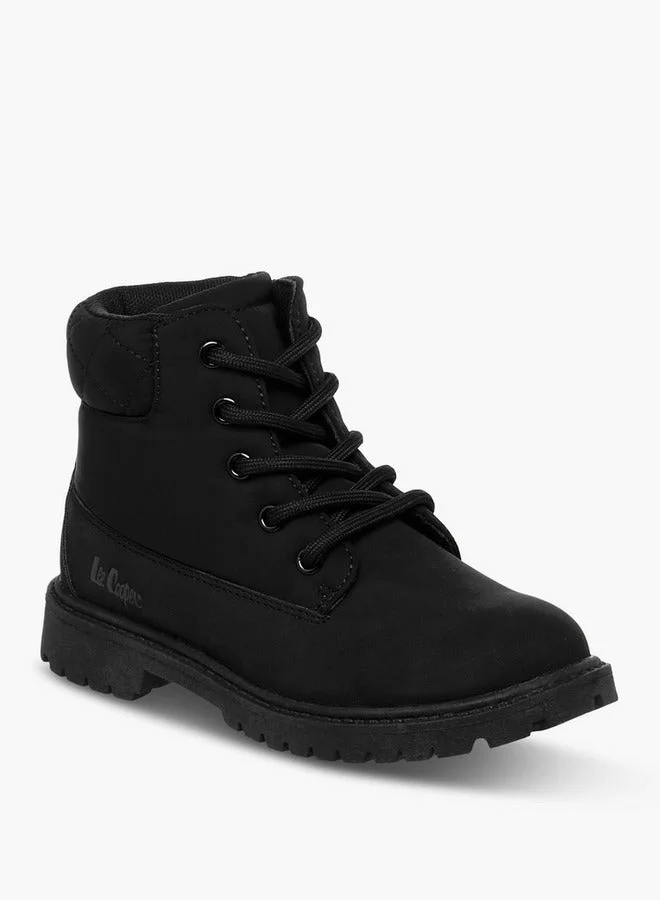 Lee Cooper Boys' Solid Ankle Boots with Zip Closure