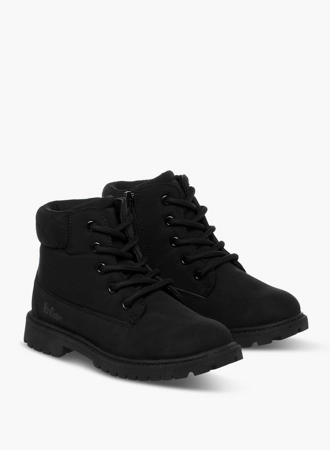Lee Cooper Boys' Solid Ankle Boots with Zip Closure - Image 1