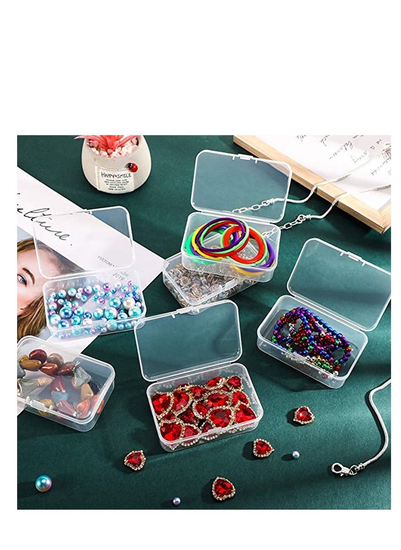 Generic - Containers Box, Mini Plastic Clear Beads Storage for Collecting Small Items, Beads, Business Cards, Game Pieces, Crafts Earplugs Pills Tiny Bead Earring Candy Gifts Party Favor and More - Image 1