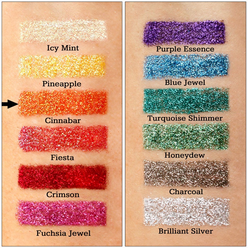 GLITTIES - Cinnabar - Cosmetic Grade Extra Fine (.006") Loose Glitter Powder Safe for Skin! Perfect for Makeup, Body Tattoos, Face, Hair, Lips, Soap, Lotion, Nail Art - (10 Gram Jar) - Image 4
