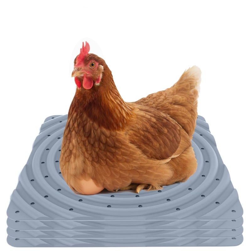 Lil'Clucker Washable Chicken Nesting Pads for Laying Eggs Nesting Pads for Chicken Coop Nesting Chickens Durable Chicken Bedding for Coop, Poultry Nest Box Pads for Chickens (Gray, 4-Pack) - Image 1
