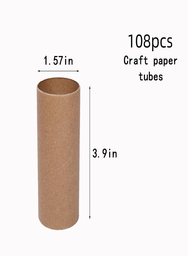 Ruisky 108 Pack Cardboard Tubes Craft Rolls, Kraft Paper Rolls Cardboard Tubes For Crafts,Paper Towel Rolls For Crafts 1.57x 3.9in (Brown) - Image 2