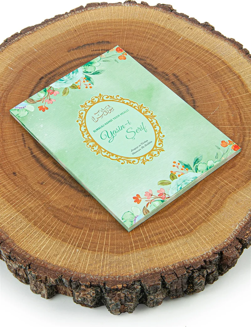 ايهفان اونلاين Transparent Boxed Yasin Prayer Beads Set Bag Size 80 Pages Mevlüt Gift Green