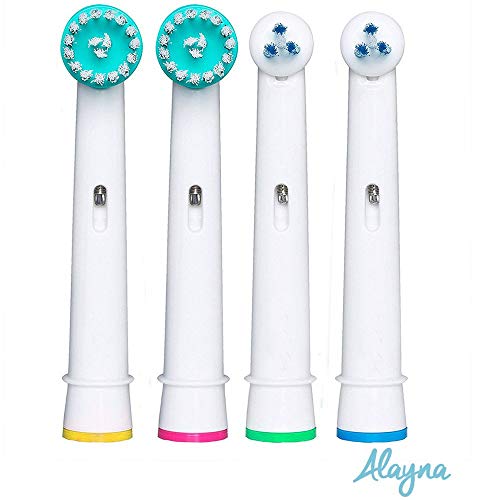 Alayna Oral B Replacement Brush Heads- Generic Oral-B Braun Professional Ortho Brush Head & Power Tip Kit- Pk. Of 4 Compatible Orthodontic Electric Toothbrush Heads - Image 5