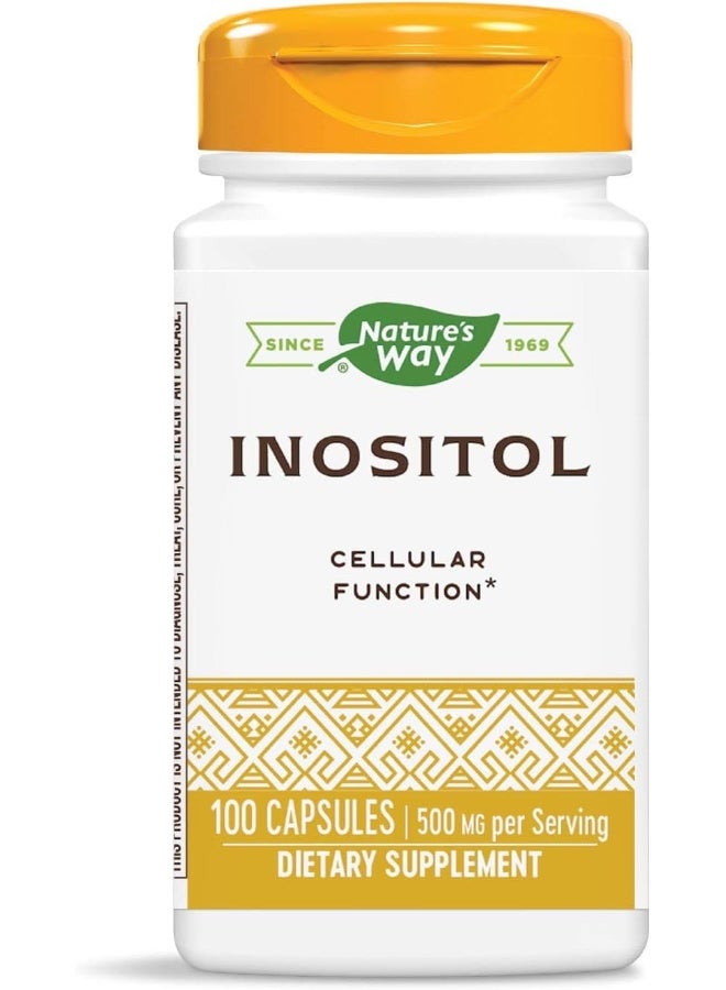 ناتشور واي إينوزيتول من ناتشرز واي، 500 مجم لكل حصة، 100 كبسولة - Image 1