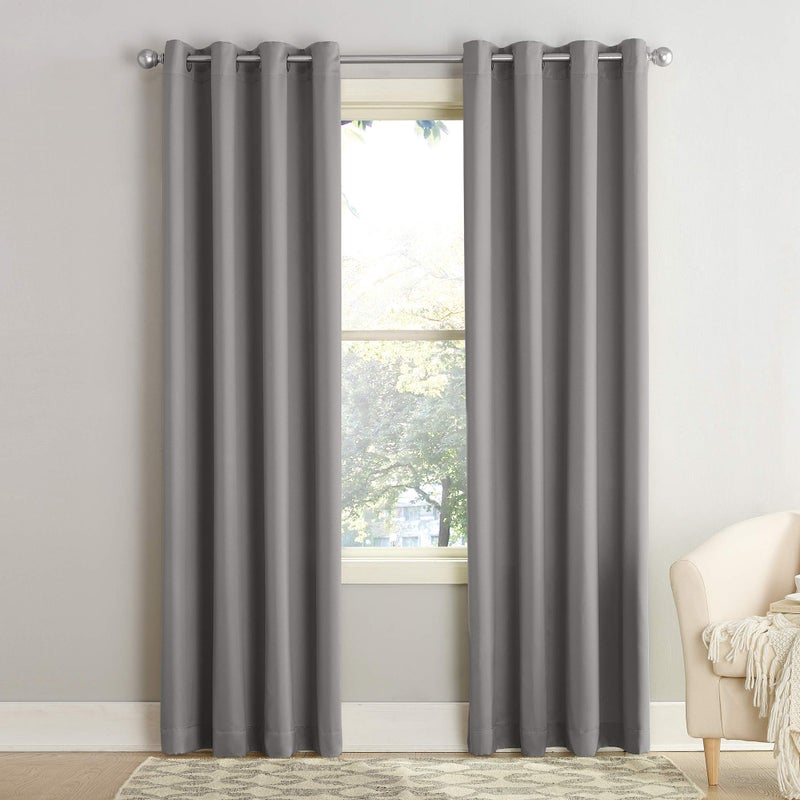 Sun Zero Barrow Energy Efficient Grommet Curtain Single Panel