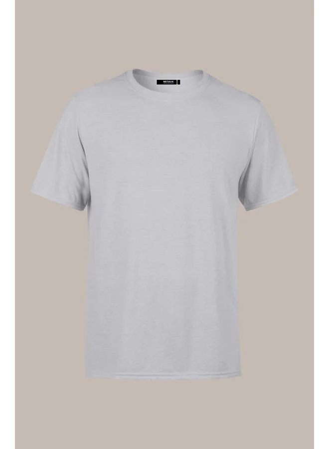 Mmetalic Men's Black 100% Cotton T-Shirt Regular Fit Relaxed Cut Crew Neck Basic Tee
