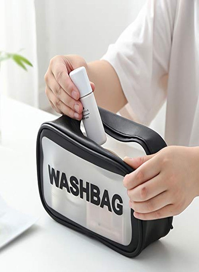 Bluwings Travel Hanging Portable Toiletry Makeup Vanity Cosmetic Organizer Pouch Waterproof Wash Bag with Premium Zipper for Girls Women and Men (Medium, Black) - Image 3