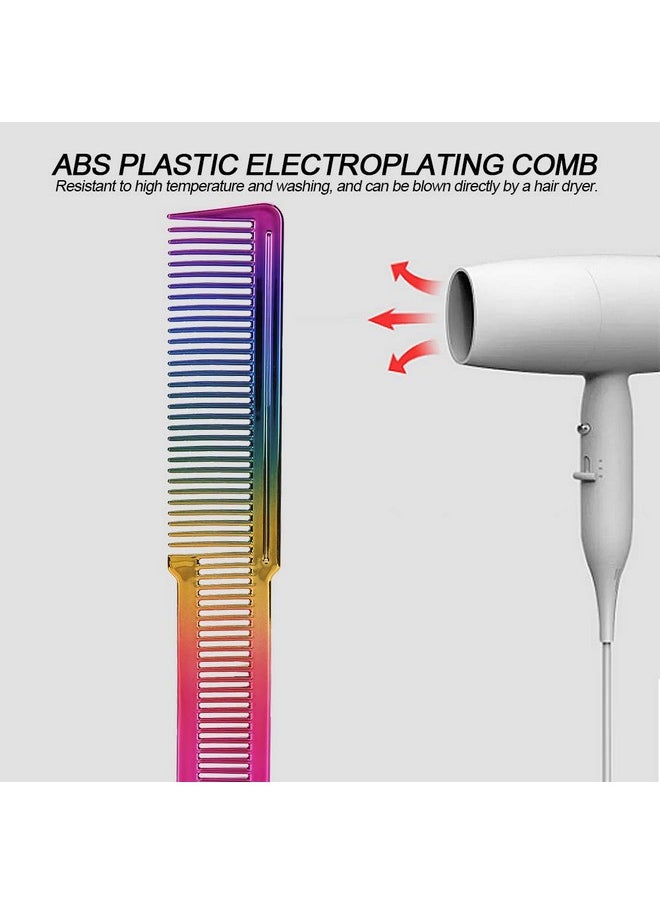 ViaGasaFamido Cutting Combs Professional Comb Hair Oil Combs Barber Clipper Comb Colorful Professional Detangling Pocket Salon Hot Air Hairdressing Cutting Styling Flat Top Combs  - Image 4