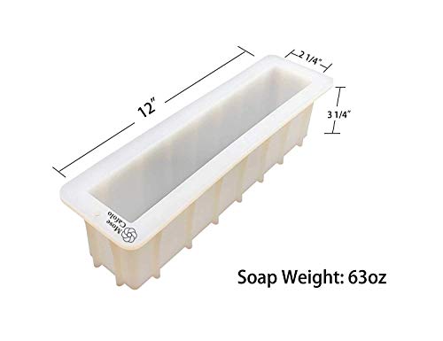 Mose Cafolo Large Loaf Soap Mold Thick Lip Silicon Rectangular Mould DIY Handmade Swirl Making Tools Tall 12'' - Image 2