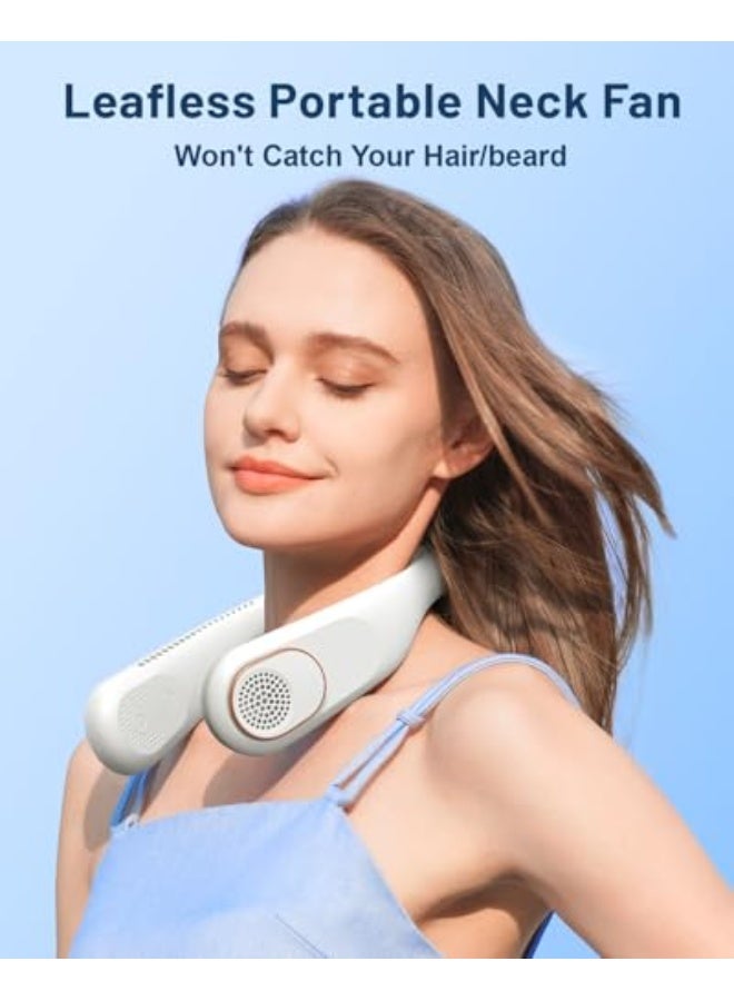 NIBEMINENT Portable Neck Fan 360° Cooling Bladeless Personal Fan | No Hair Twisting - 4000mAh USB Rechargeable Wearable Fan for Travel, Birthday Gifts for Men, Women, Mom, and Dad - Image 2