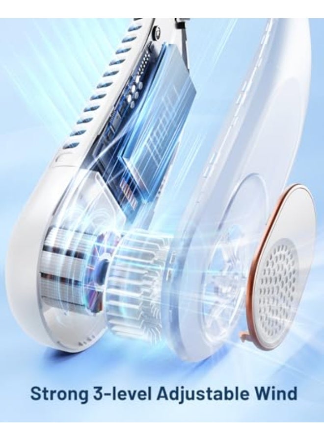 NIBEMINENT Portable Neck Fan 360° Cooling Bladeless Personal Fan | No Hair Twisting - 4000mAh USB Rechargeable Wearable Fan for Travel, Birthday Gifts for Men, Women, Mom, and Dad - Image 4