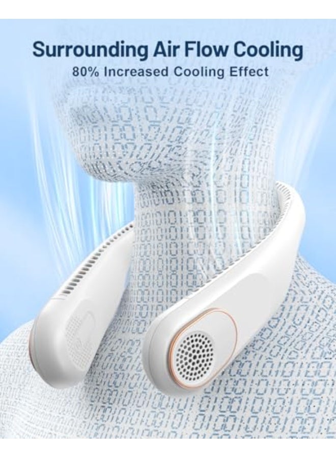 NIBEMINENT Portable Neck Fan 360° Cooling Bladeless Personal Fan | No Hair Twisting - 4000mAh USB Rechargeable Wearable Fan for Travel, Birthday Gifts for Men, Women, Mom, and Dad - Image 3
