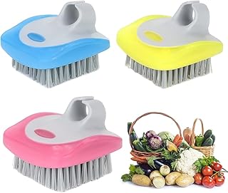 Tinsky 3 Piece Fruit Vegetable Brush, 3PCS Veggie Brushes Fruit Scrubber Flexible Bristles Scrubber Cleaning Tool - Image 1
