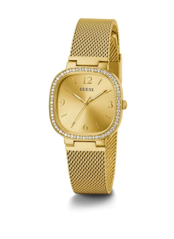 جس Tapestry Mesh Strap Analog Watch