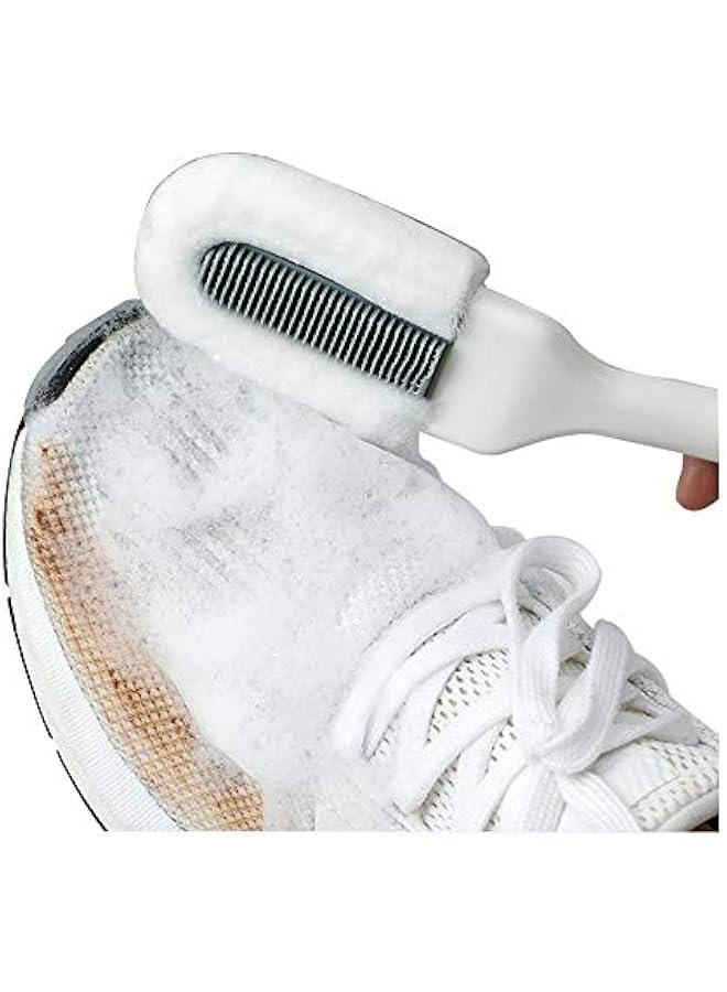 Long Handle Shoe Brush with Soft Bristles for Professional Cleaning, White. - Image 1