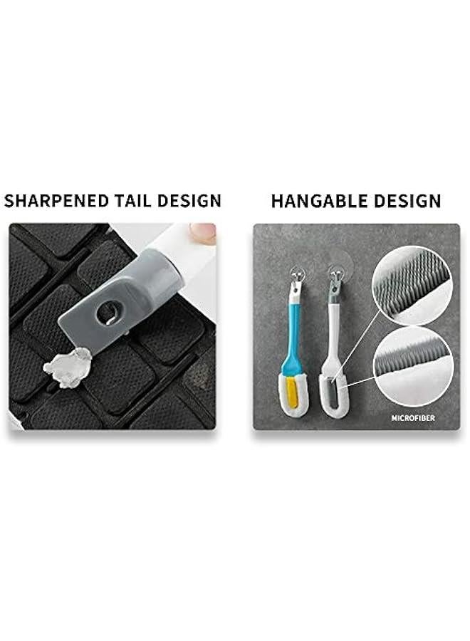 Long Handle Shoe Brush with Soft Bristles for Professional Cleaning, White. - Image 3