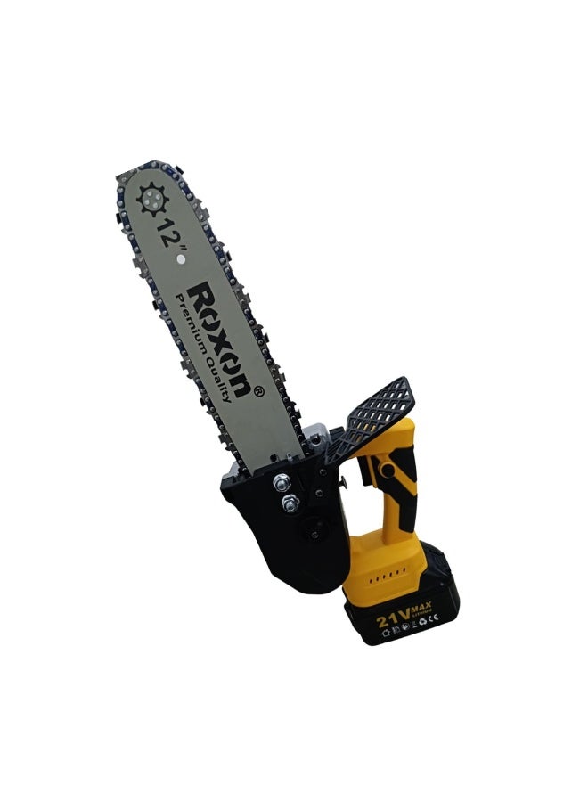Roxon 12" Battery-Powered Wood Chainsaw – 21V with 2 Batteries & Charger - Image 2