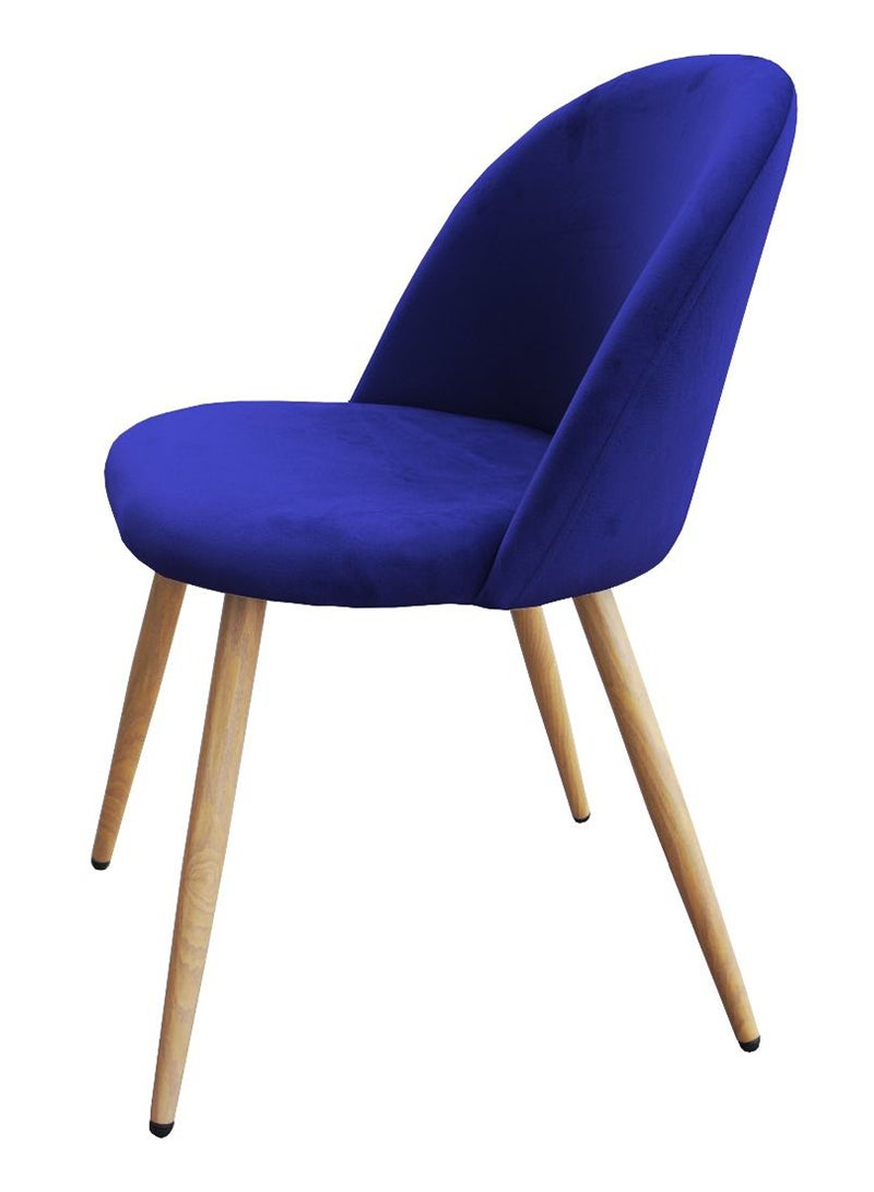 Mahmayi Mahmayi HYDC019 Velvet Blue Dining Chair for Living Room (Pack of 2)  - Image 5