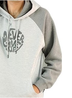 Jet Men Training Suit Long Sleeves And Hood -Dark & Light Gray  - Image 2