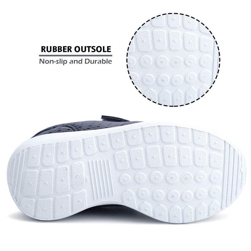 HIITAVE Toddler Boy Shoes Casual Tennis Shoes Breathable Sneakers for Trail Running,Fall Drak Grey/White 7 M US Toddler - Image 5