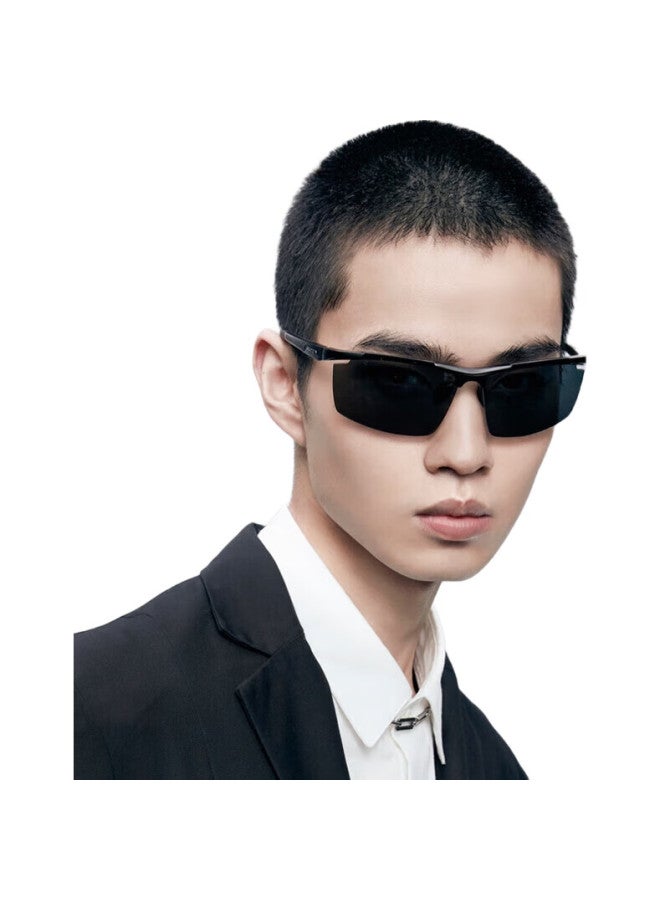 PARZIN Nylon Polarized Sunglasses For Men, Aluminum-Magnesium Alloy Sports Cycling Glasses, Uv Protection Driving Sunglasses For Men, 8333 - Image 3