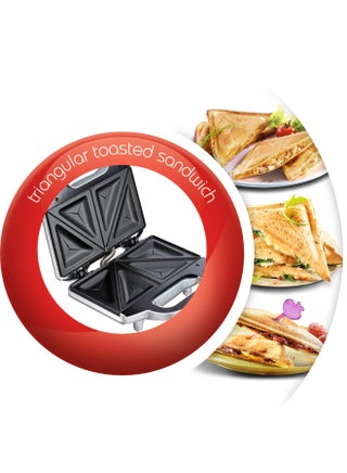 MOULINEX Ultracompact Sandwich Maker, 700W - Sm154042 700 W SM154042 White - view 2